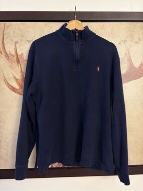 Polo Ralph Lauren Navy Quarter-Zip Pullover - M